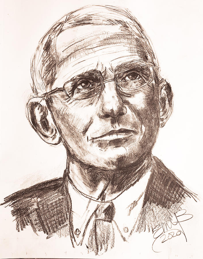 Dr. Fauci - light Mixed Media by Eileen Backman