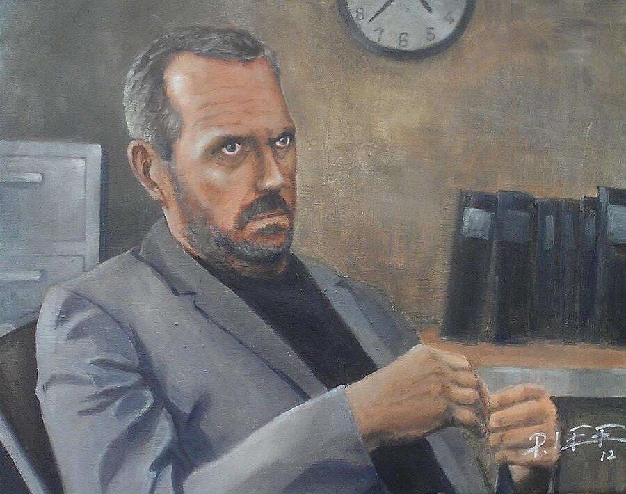 Hugh Laurie Painting - Dr. House by Peter Lee
