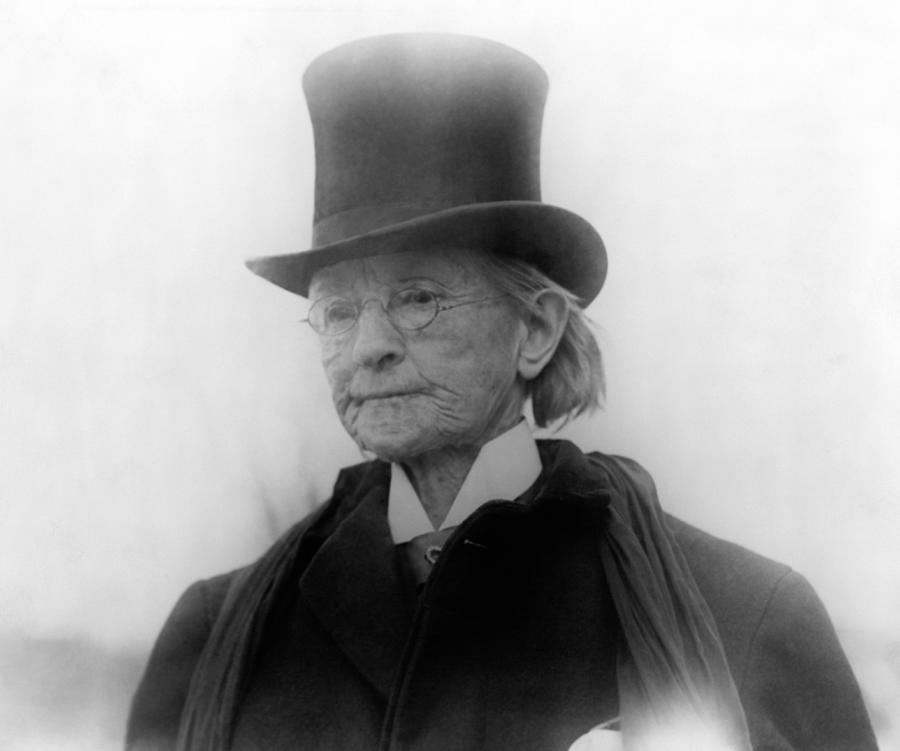 Dr. Mary Walker Wearing Top Hat - Circa 1911 Photograph by War Is Hell Store
