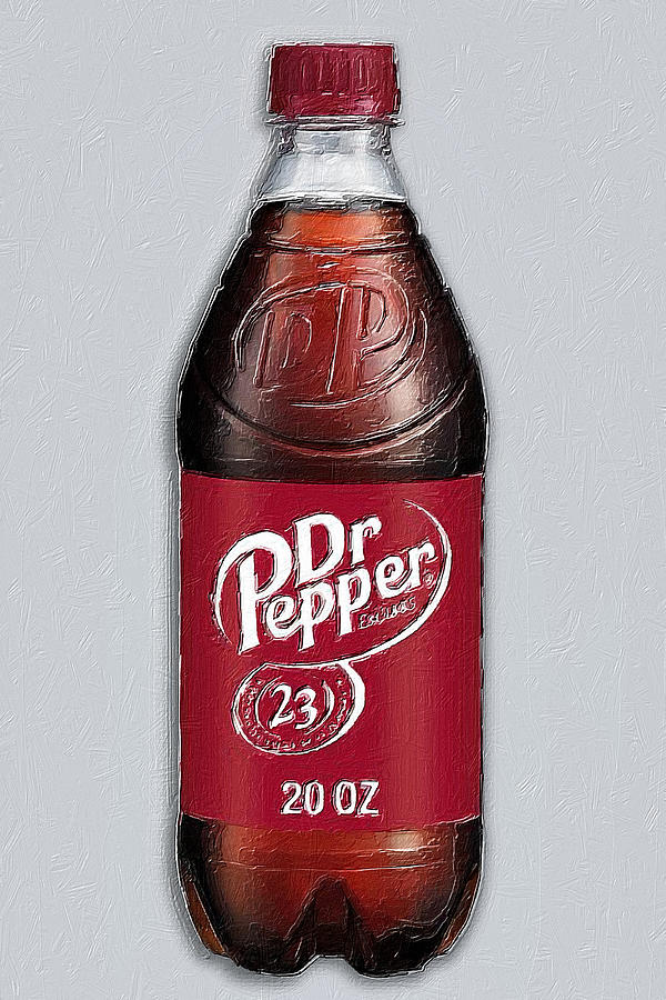 Dr. Pepper Bottle Ode To Warhol Painting by Tony Rubino