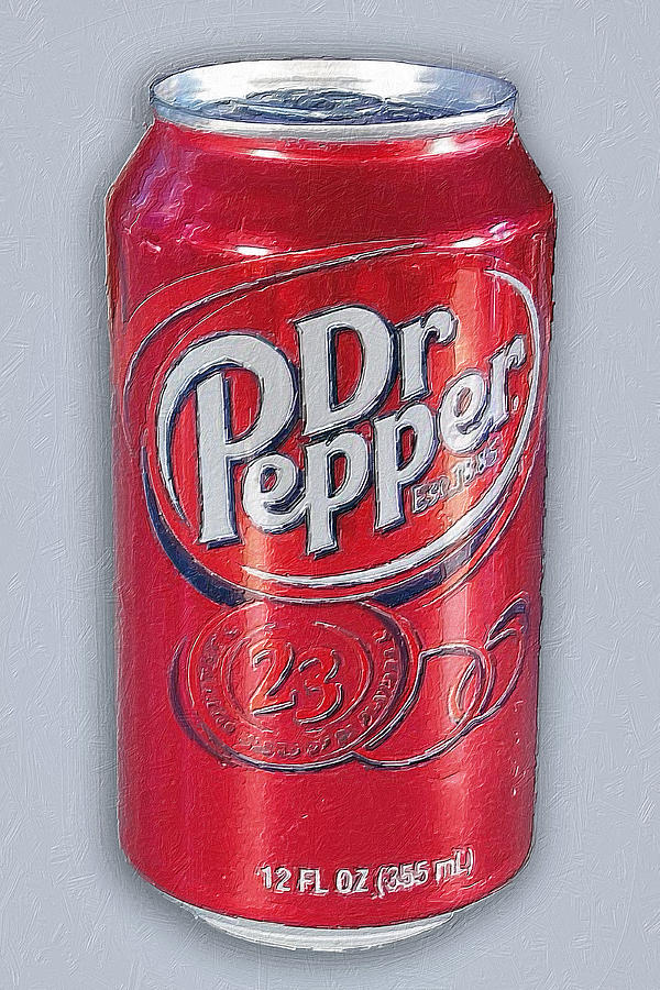 Dr. Pepper Can Ode To Warhol Painting by Tony Rubino