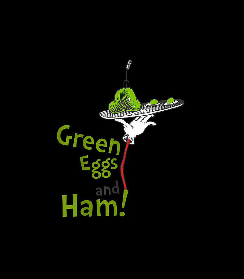 Dr Seuss Green Eggs and Ham Title Digital Art by Ze Lucy