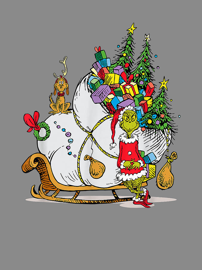 Dr. Seuss Grinch Sleigh Digital Art by Nvt90 - Fine Art America