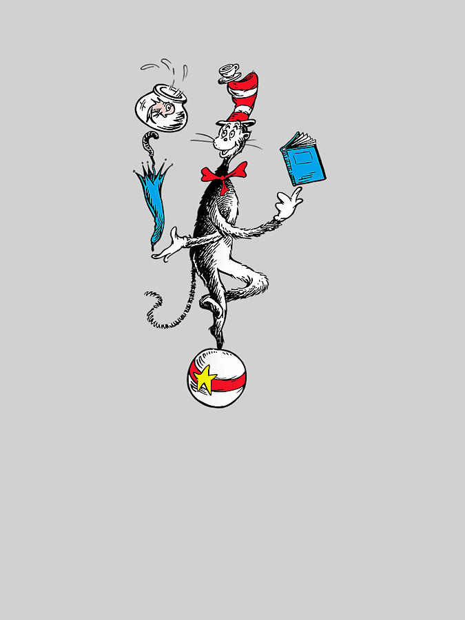 Dr. Seuss The Cat in the Hat Balancing Act Digital Art by Nvt90 Fine