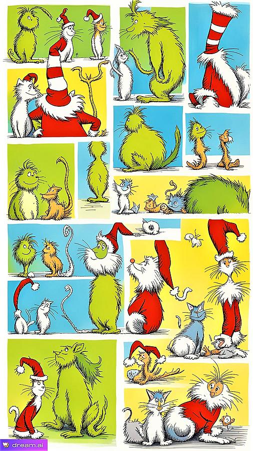 Dr. Seuss Wrapping Paper A I Digital Art by Denise F Fulmer