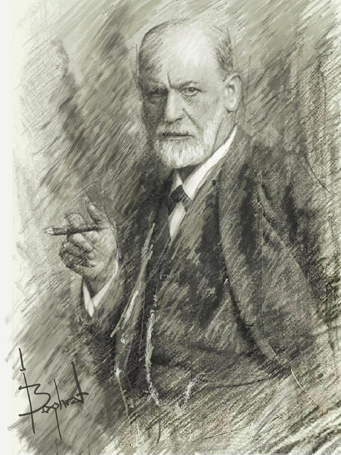 Dr Sigmund Freud Digital Art by Boghrat Sadeghan - Fine Art America