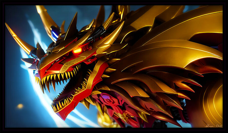 Dragon Digital Art - Draco-Incinerawr by Shawn Dall