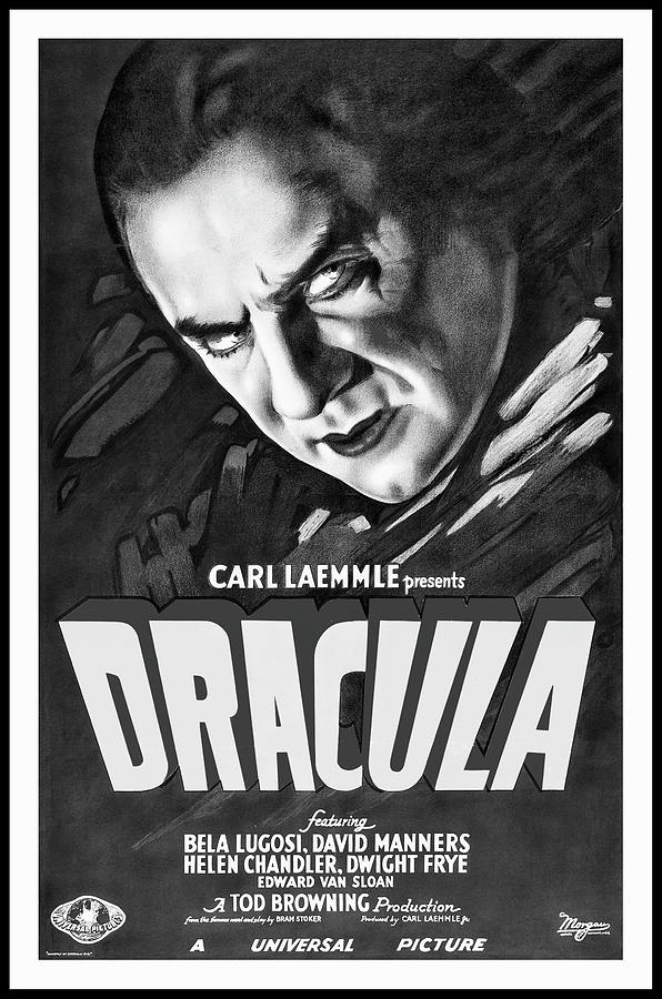 Dracula Classic Horror Movie Retro Vintage Poster 1931 Black and White ...