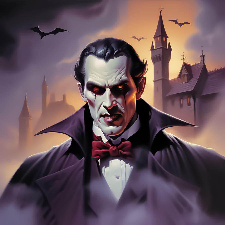 Halloween Digital Art - Dracula by Manjik Pictures