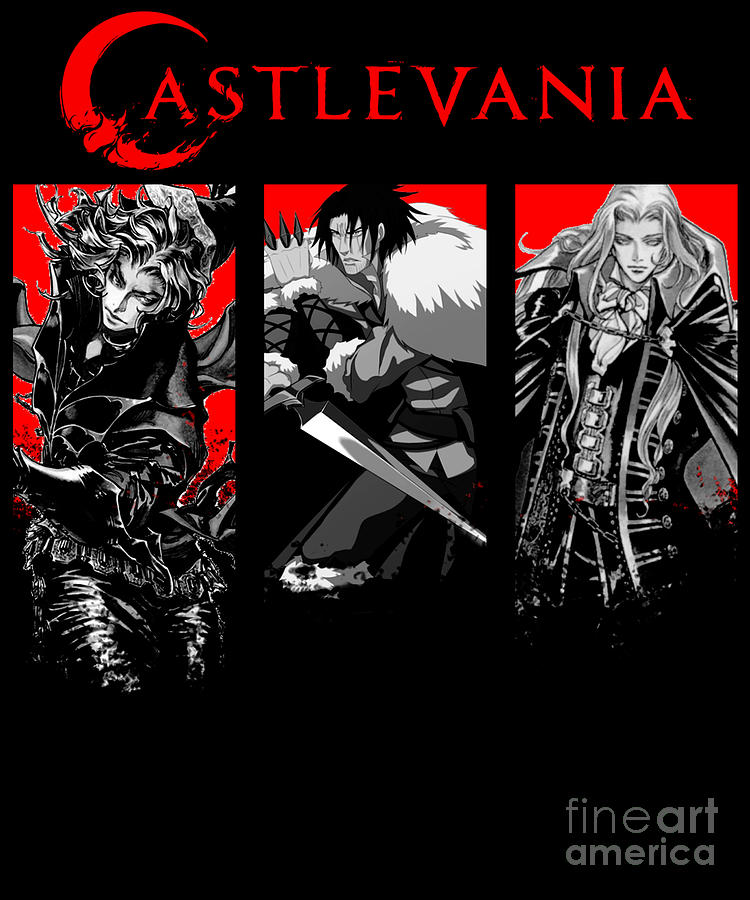 Dracula Trevor Belmont Alucard Castlevania Anime Drawing by Fantasy Anime -  Pixels