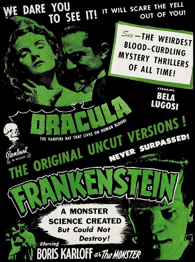 Draculafrankenstein Poster Digital Art By Joshua Williams - Fine Art 