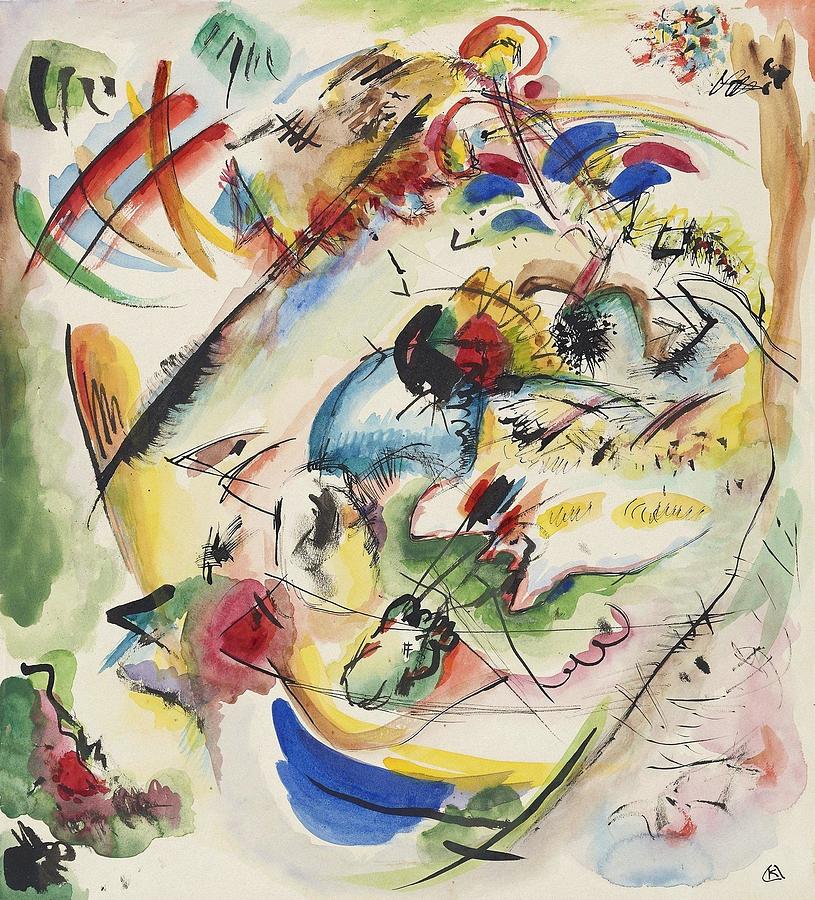 Draft for Dreamy Improvisation Drawing by Wassily Kandinsky Russian ...