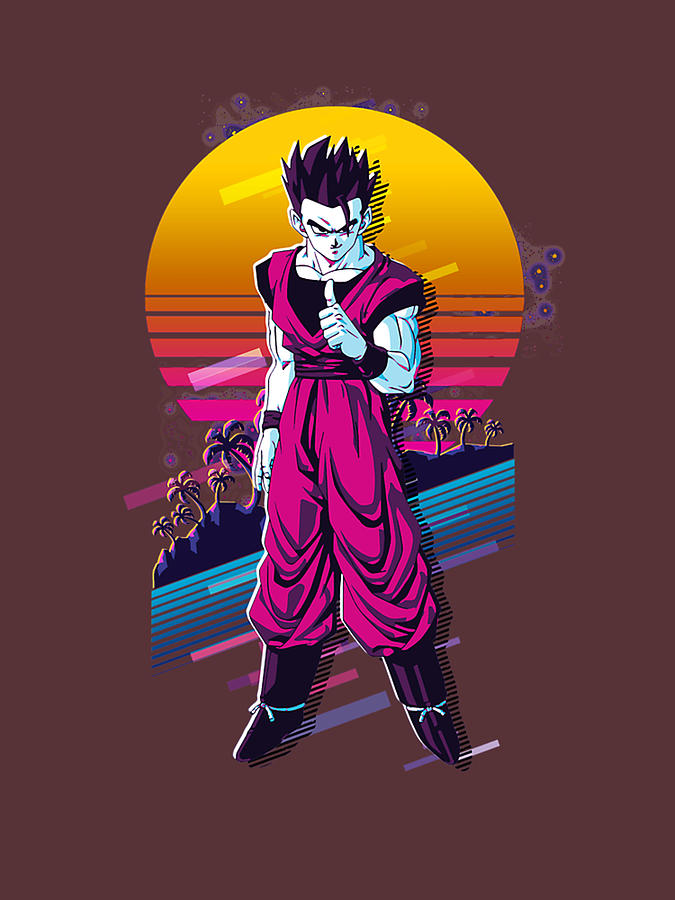 Dragon Ball Gohan 80s Retro Digital Art by Estienne Ballesdens - Fine ...