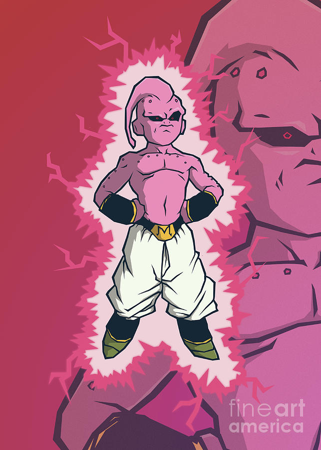 Kid Buu artwork I did fresco : r/dbz