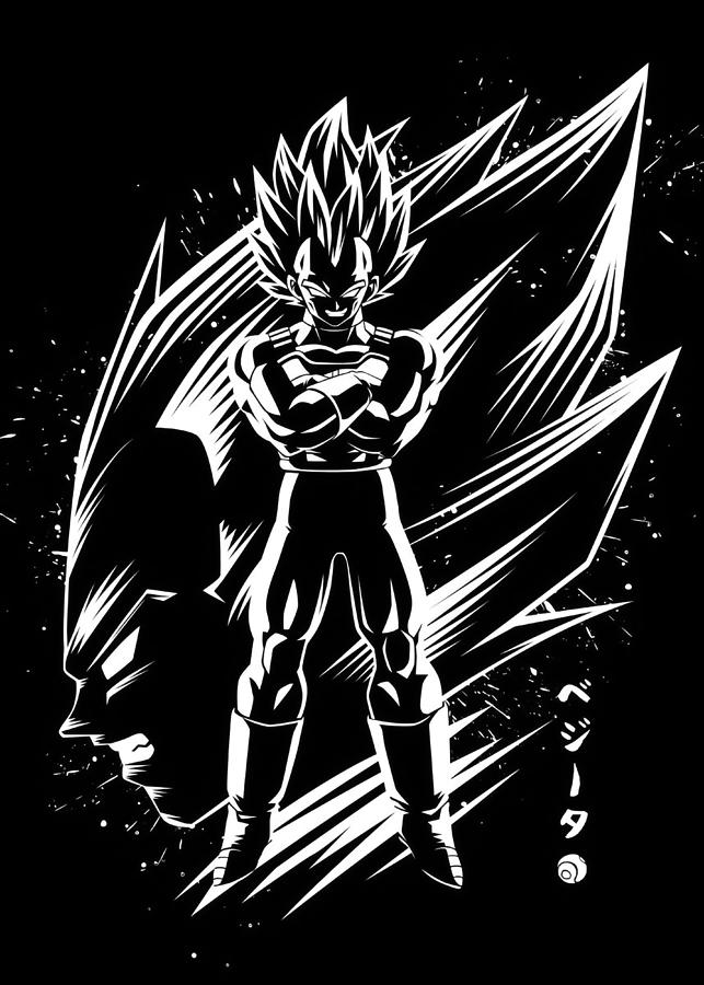 Dragon Ball Z Vegeta Digital Art By Michael Anime