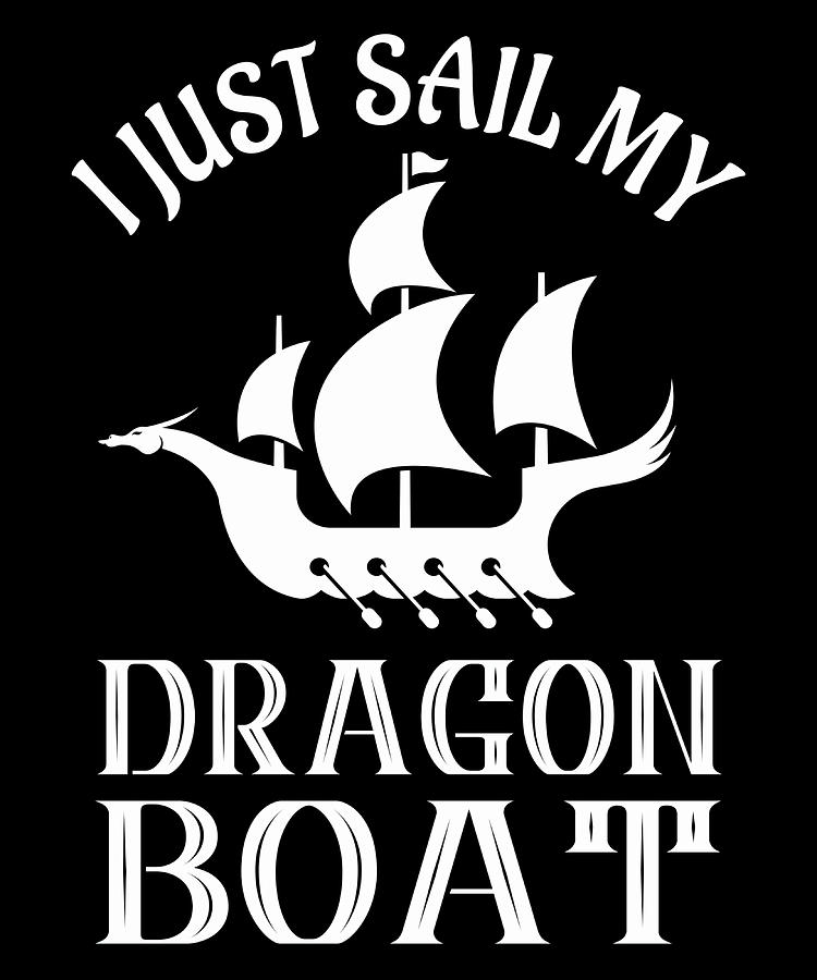 Dragon Boat Viking Ship Dragon Head Quote Girl Painting By Thomas Shaw 