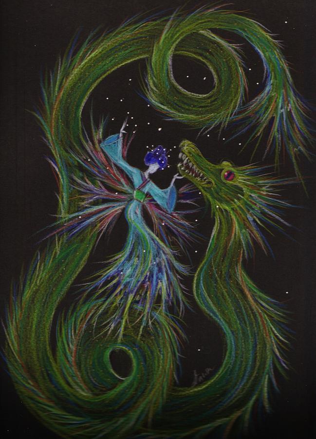 Dragon Dancer Drawing by Dawn Fairies