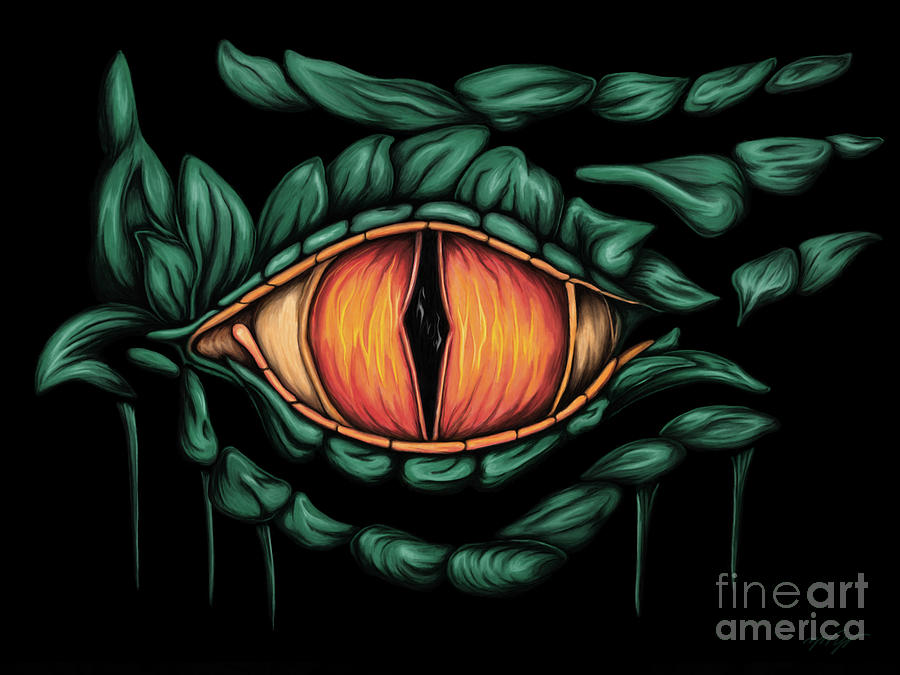 Dragon eye painting, fantasy dragon Painting by Nadia CHEVREL Dragon eye painting, fantasy dragon Painting by Nadia CHEVREL