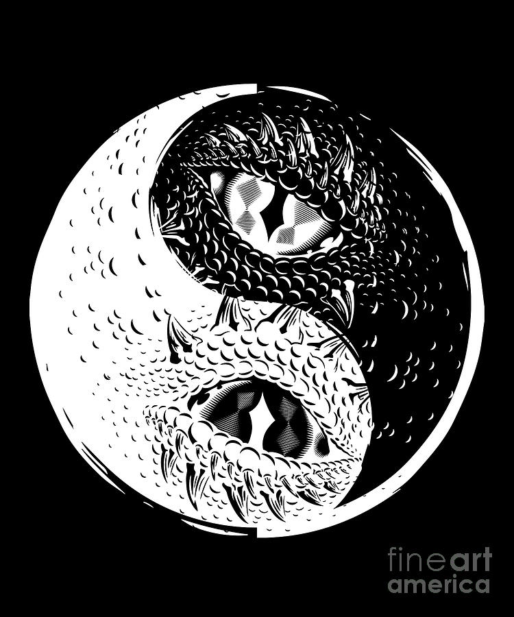 Dragon Eye Yin Yang China Harmony Taoism Zen T Digital Art By Thomas