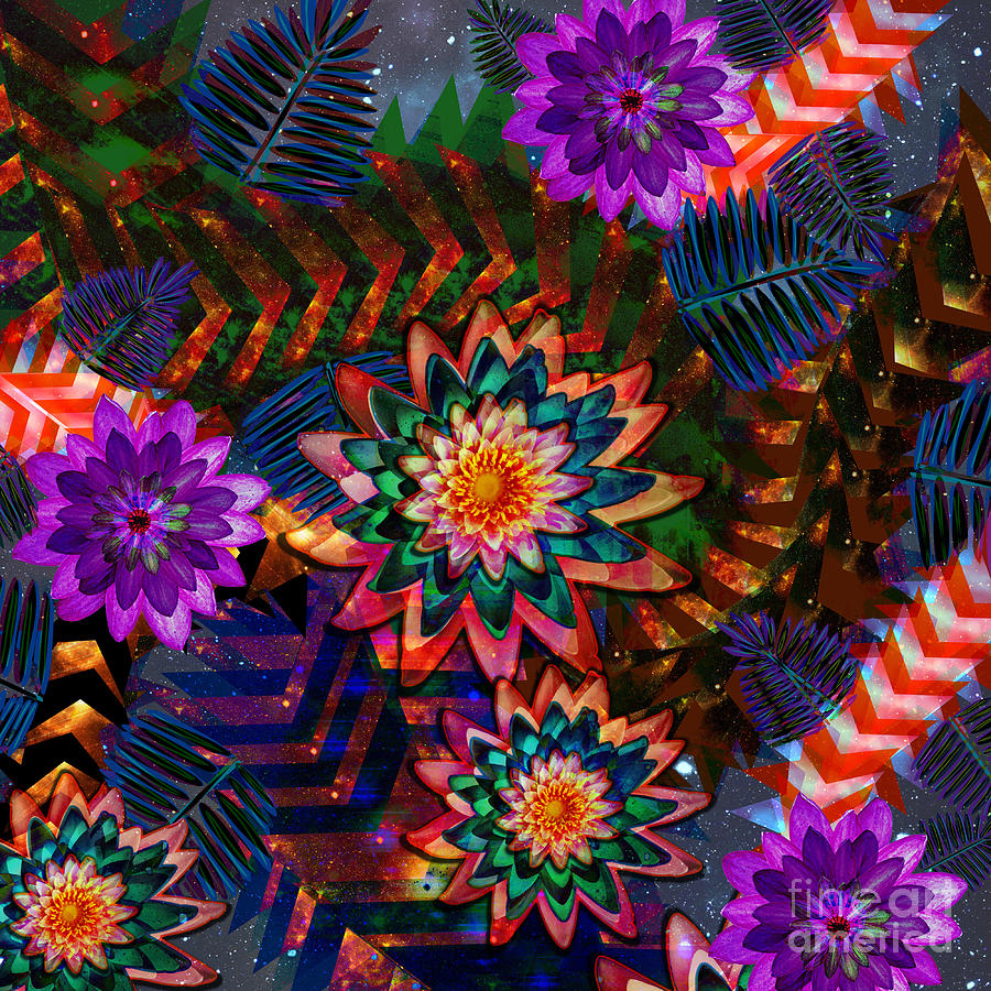 Dragon Flowers Digital Art