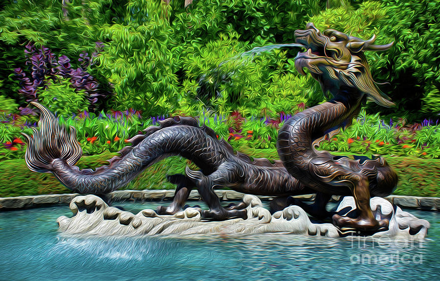 Dragon Fountain Photograph by Bob Christopher