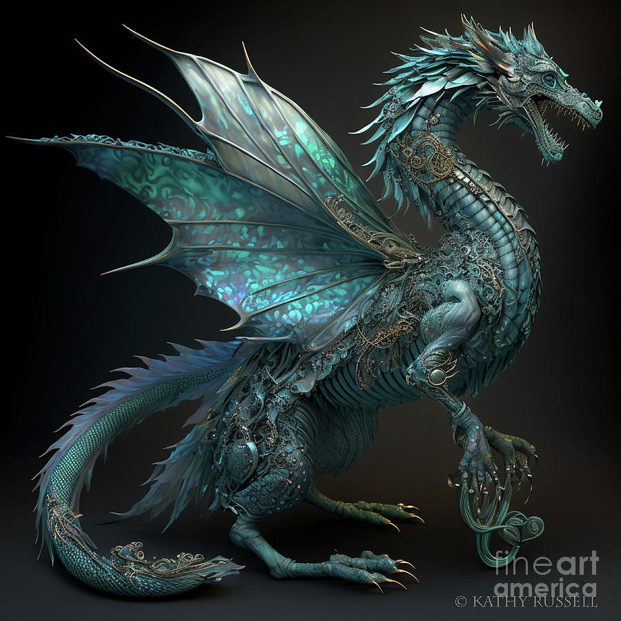 Dragon King Digital Art by Kathy Russell