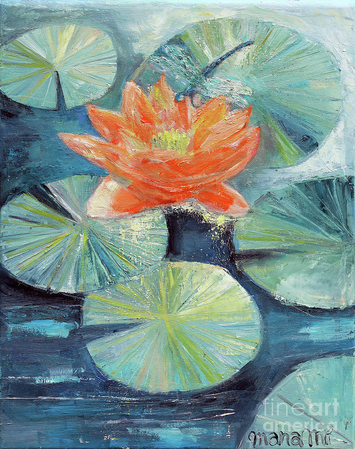 Dragon Lotus Painting by Manami Lingerfelt