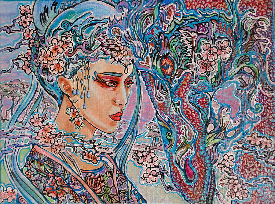 Dragon Queen Painting by Suzanne Silvir