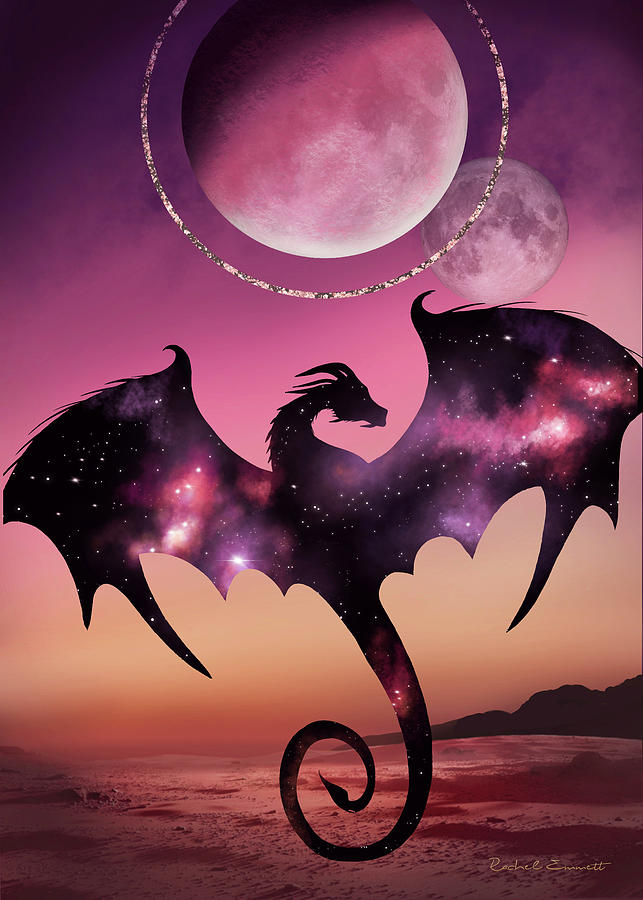 Dragon Rising Digital Art by Rachel Emmett