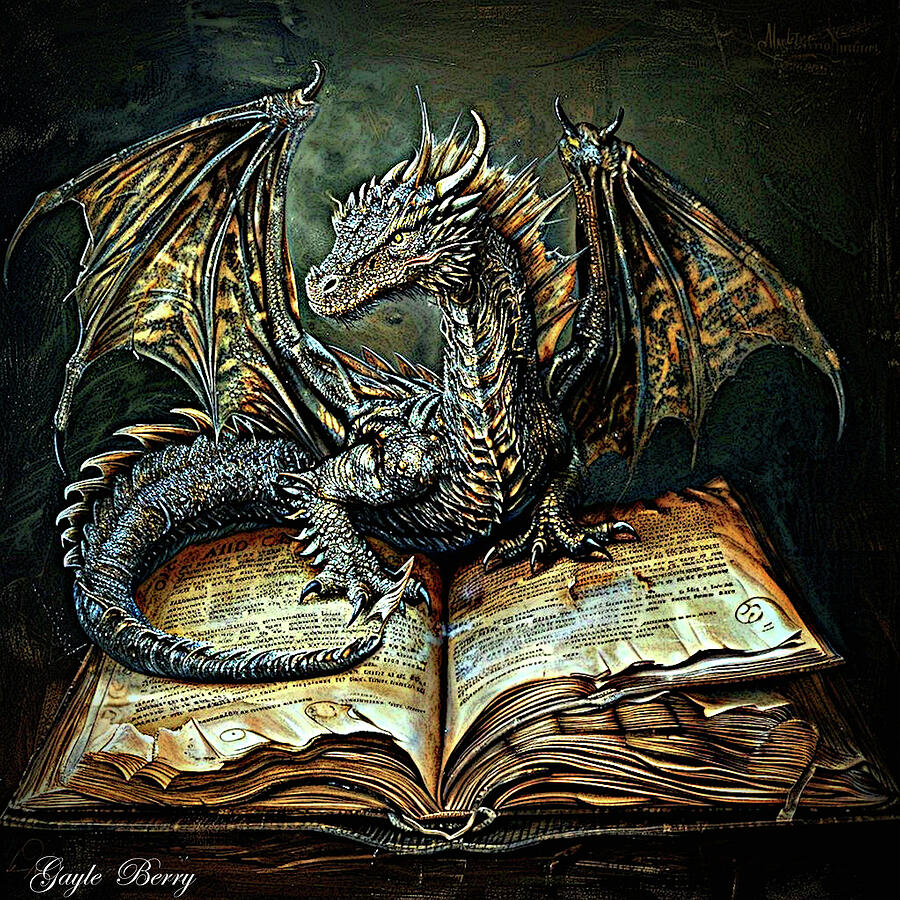 Dragon Digital Art - Dragon Stories by Gayle Berry