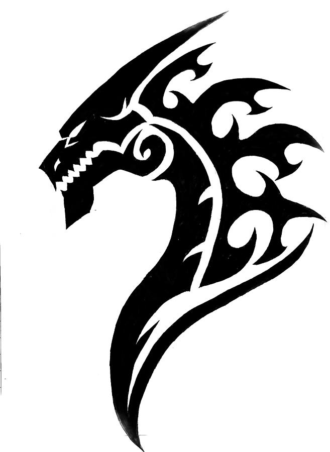 Dragon Tatoo Drawing by Ashish Aswin Kumar V - Pixels