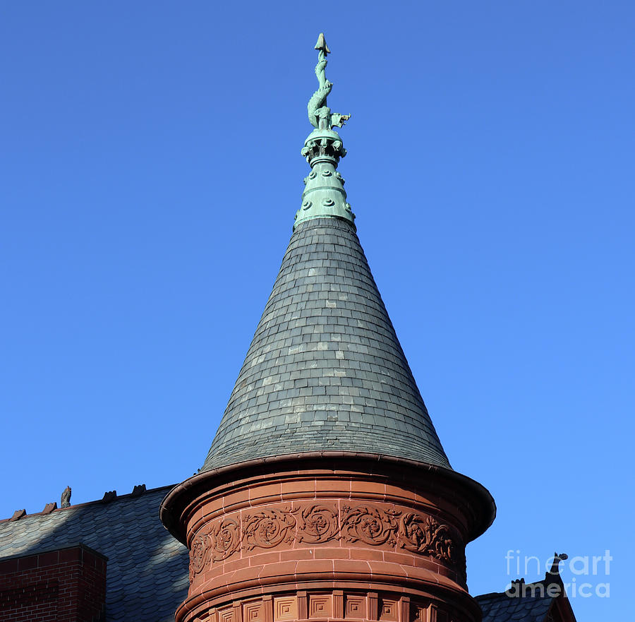 Dragon Topped Turret in Circleville Ohio 5598 Photograph by Jack Schultz