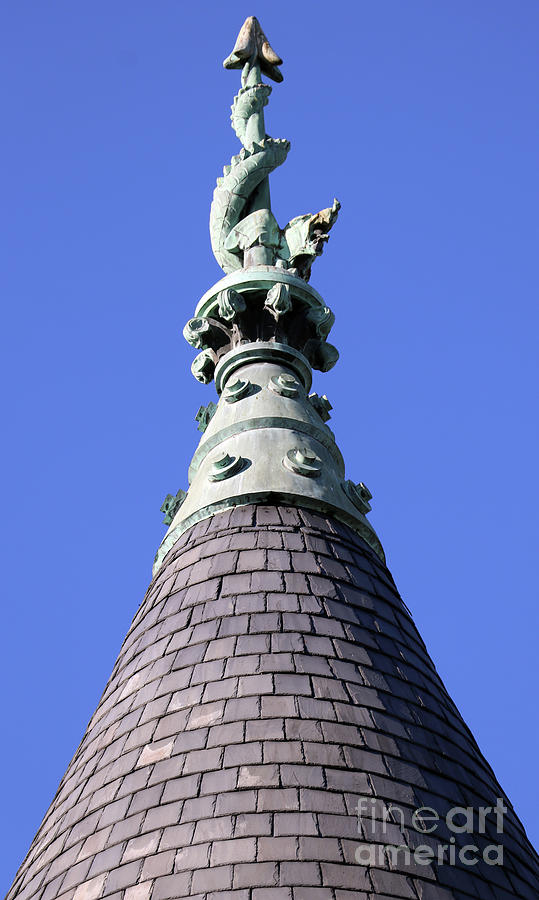 Dragon Topped Turret in Circleville Ohio 5603 Photograph by Jack Schultz