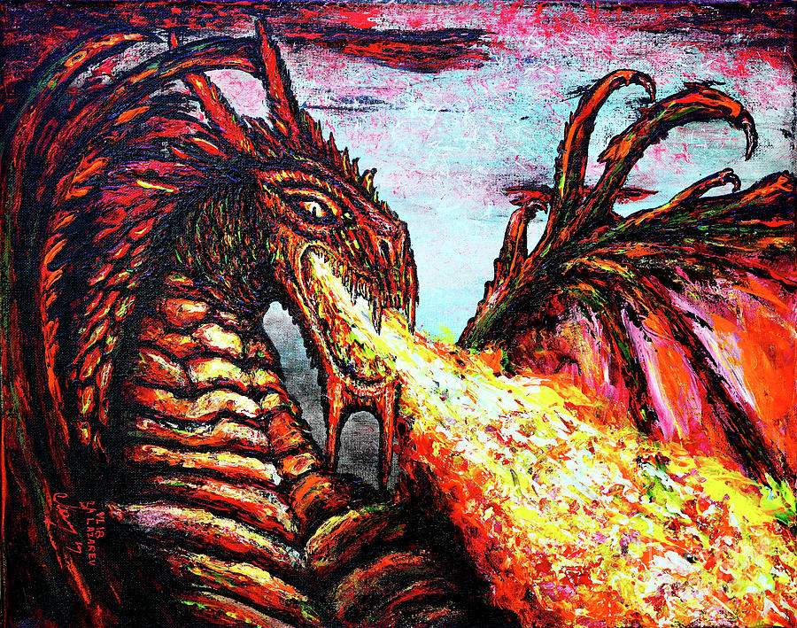 Dragon Painting by Viktor Lazarev
