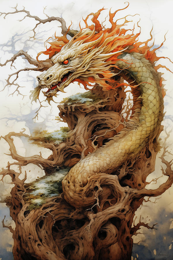 Dragon Wood Digital Art by Frances Miller