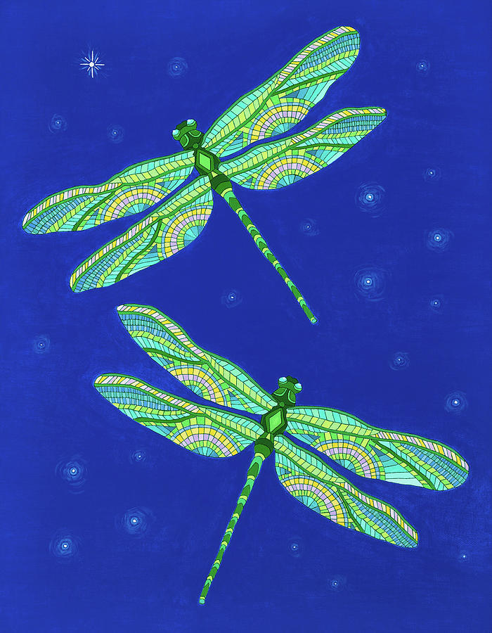 Dragonflies Painting - Dragonflies by Michael Jernegan
