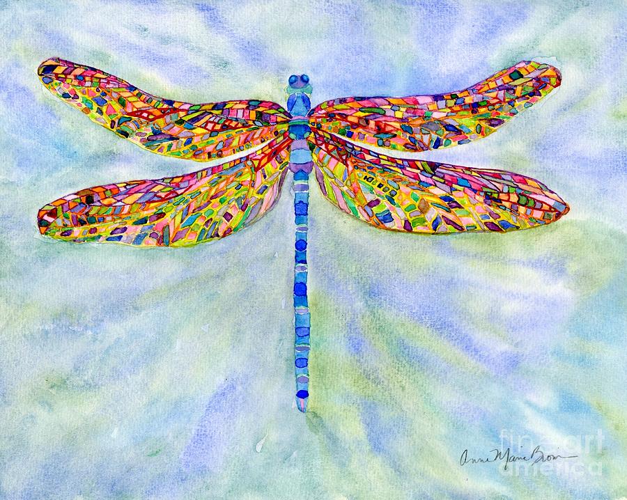 Dragonfly Painting by Anne Marie Brown