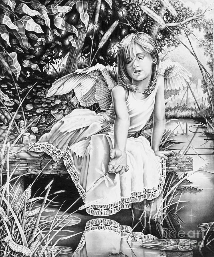 Dragonfly Drawing by Ross Coleman Dragonfly Drawing by Ross Coleman