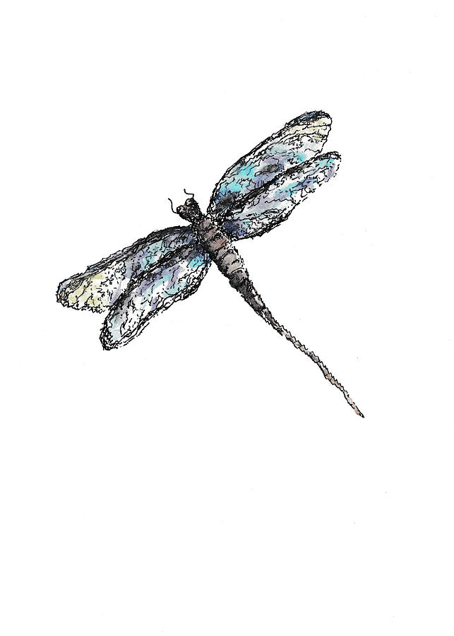Dragonfly - Blue Mystic Painting by Barbara Wirth