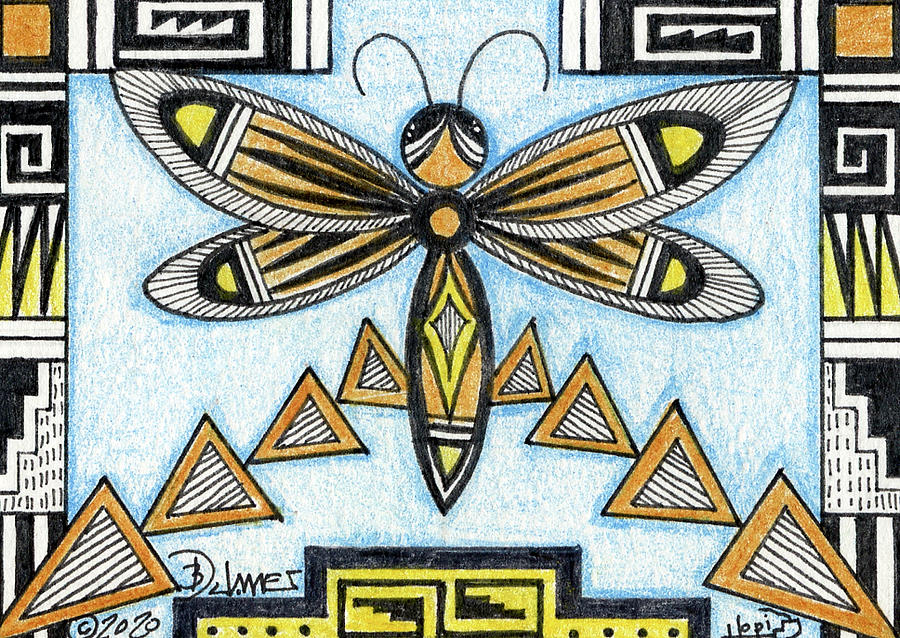 Dragonfly Dance - ACEO Mixed Media by Dalton James