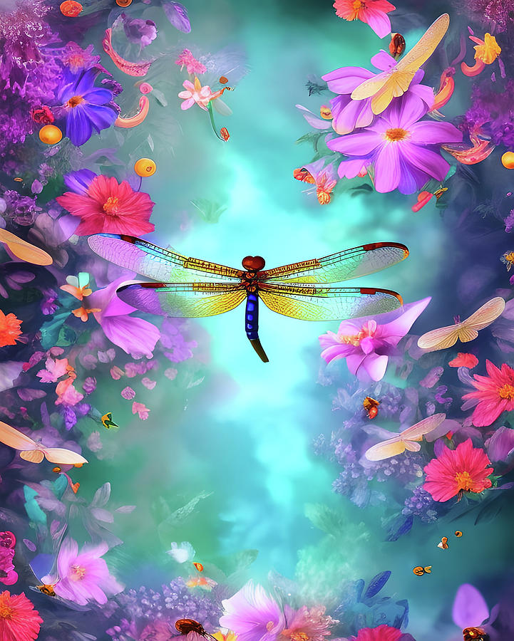 Dragonfly Dragonflies Digital Art by Debra Miller