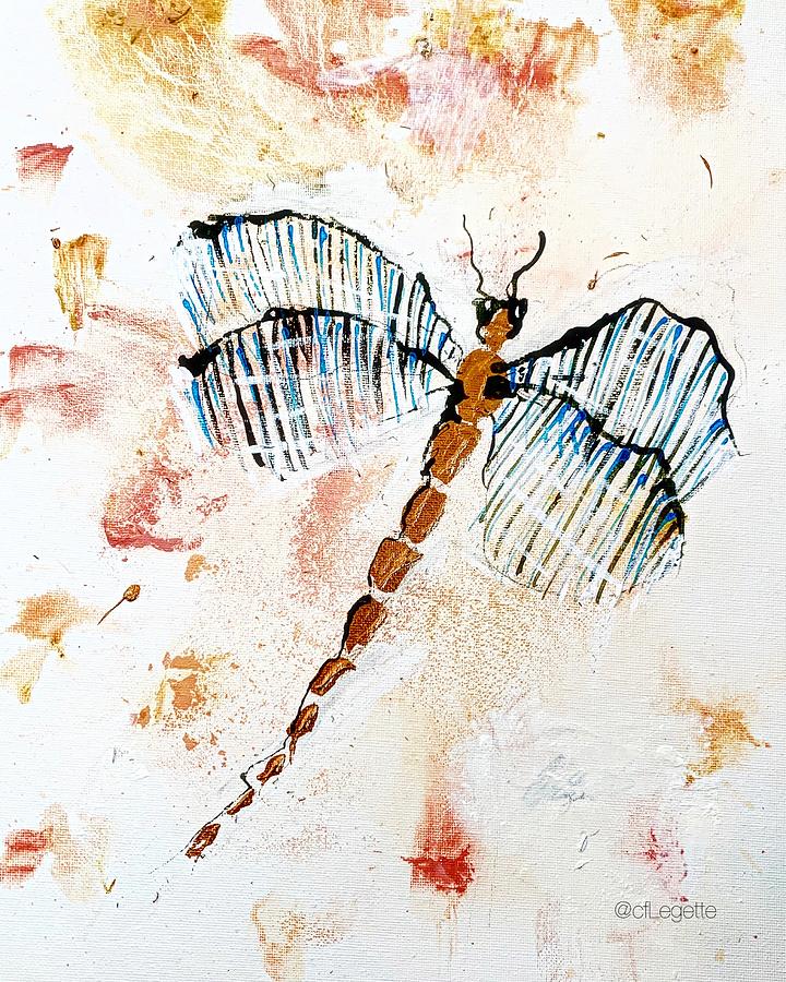 DragonFly Fire 1 Drawing by C F Legette