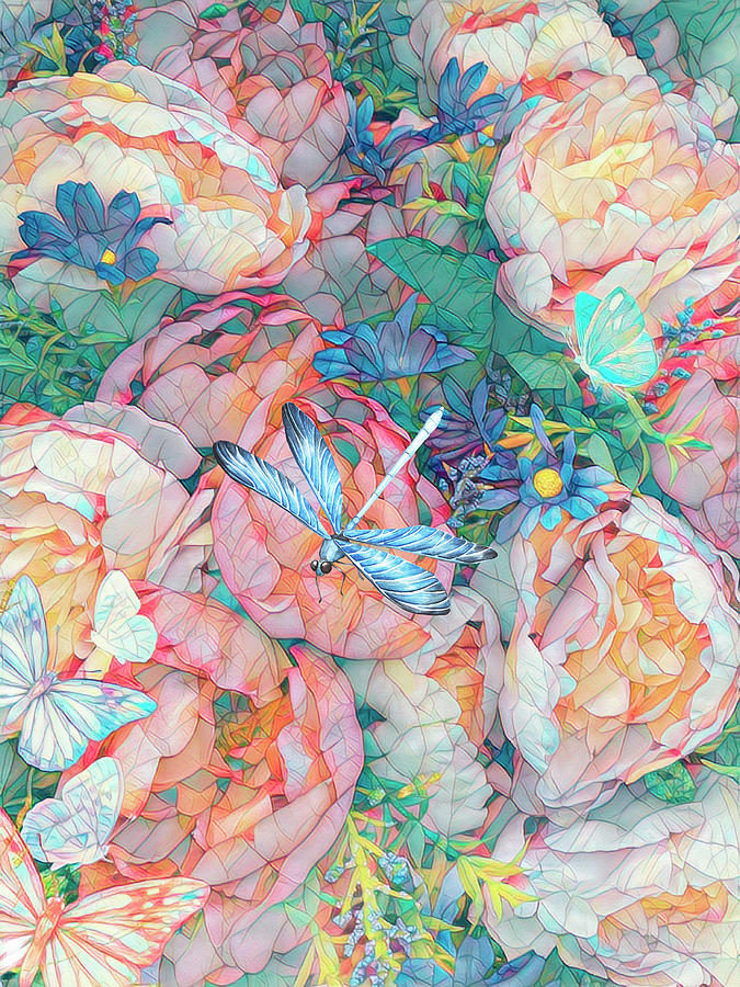 Dragonfly Garden Digital Art by Claudia McKinney