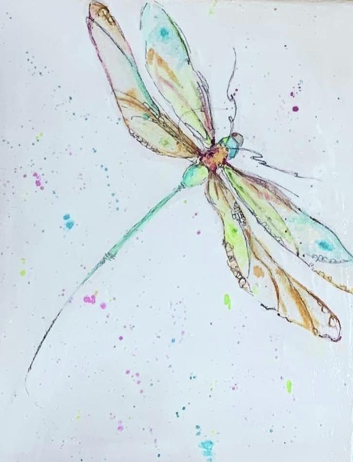 Dragonfly Painting by Lynn Shaffer