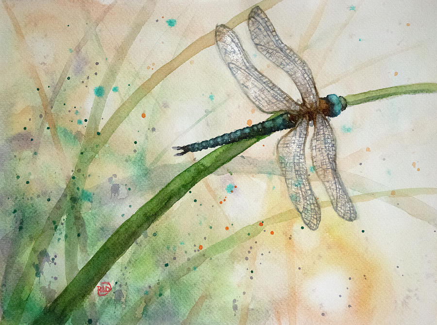 Dragonfly Painting by Rebecca Davis