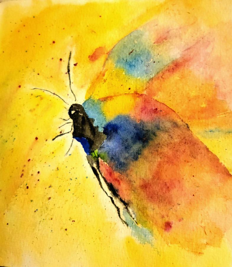 Dragonfly Painting by Shady Lane Studios-Karen Howard
