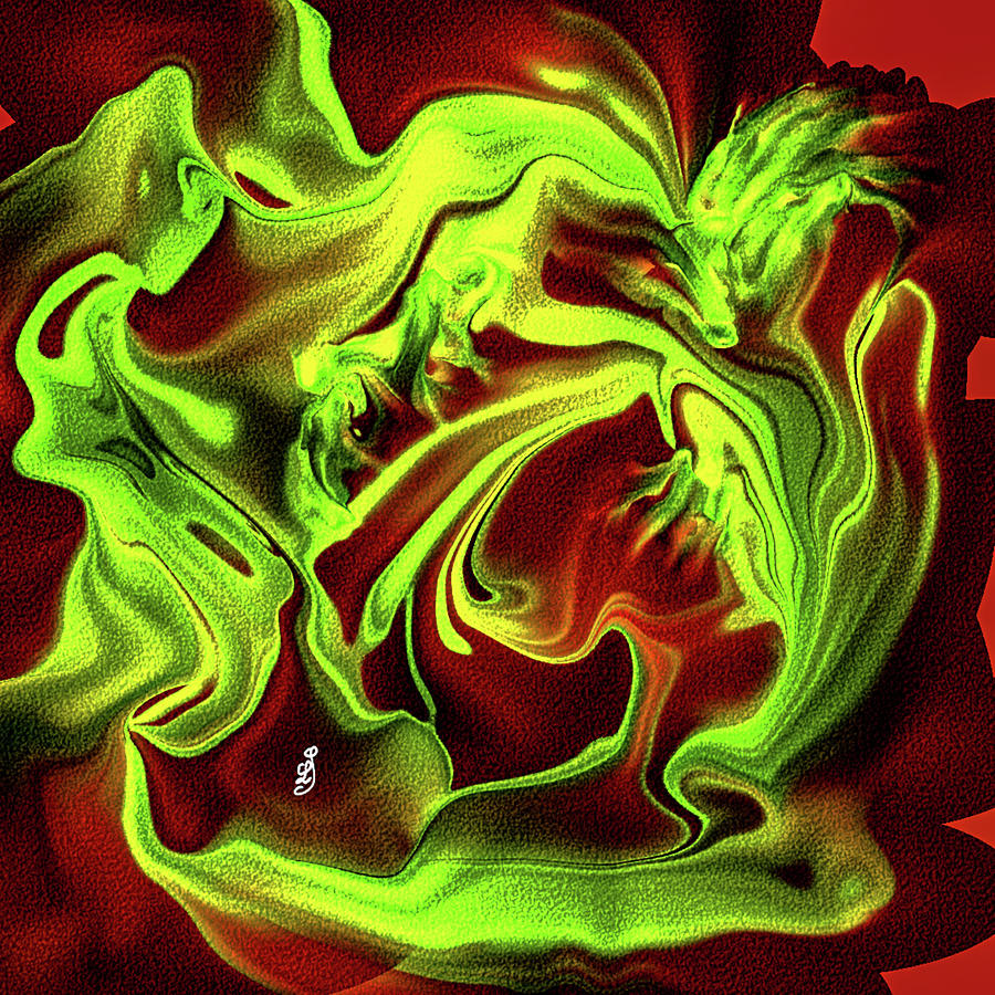 Dragons fight #k8 Digital Art by Leif Sohlman