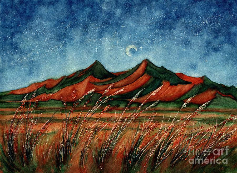 Dragoon Mountains SouthWest AZ Painting by Janine Riley