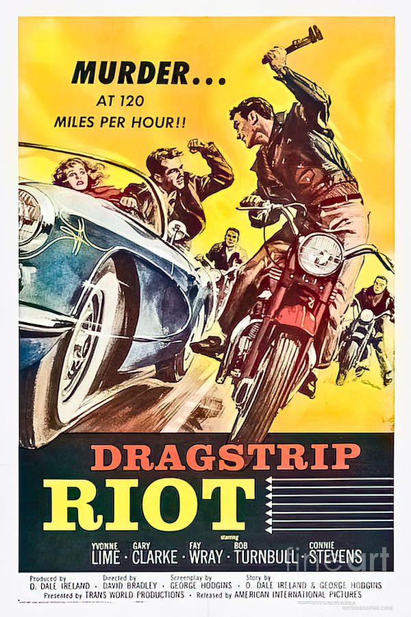 Dragstrip Riot 1960s movie poster Mixed Media by Retrographs