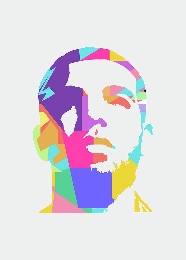 Drake Digital Art - Drake 1 POP ART by Ahmad Nusyirwan